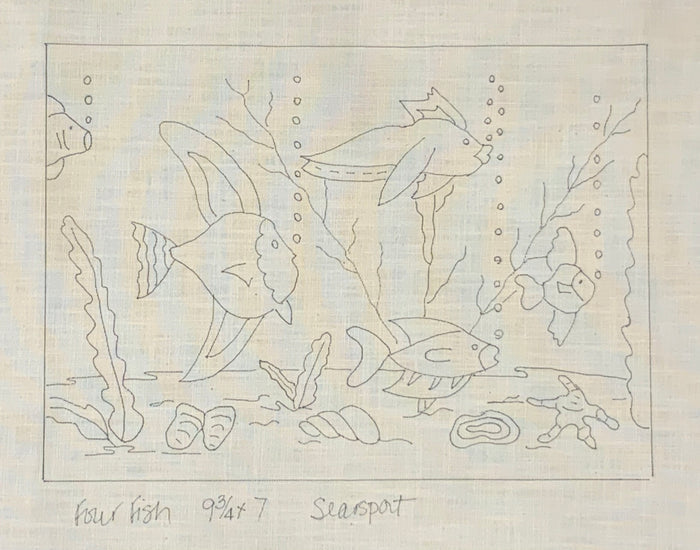 SRH Mini Punch Needle Pattern 4 Fish 9.75x7