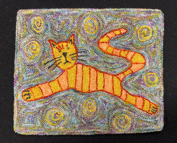 SRH Mini Punch Needle Pattern Jumping Kitty 6x9