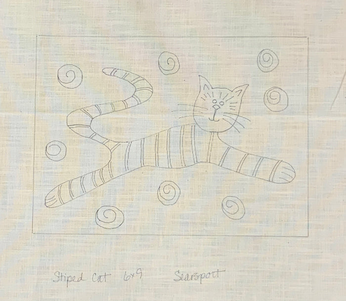 SRH Mini Punch Needle Pattern Jumping Kitty 6x9