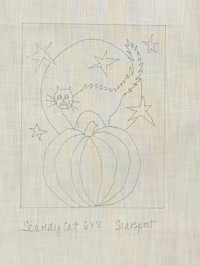 SRH Mini Punch Needle Pattern Scaredy Cat 6x8