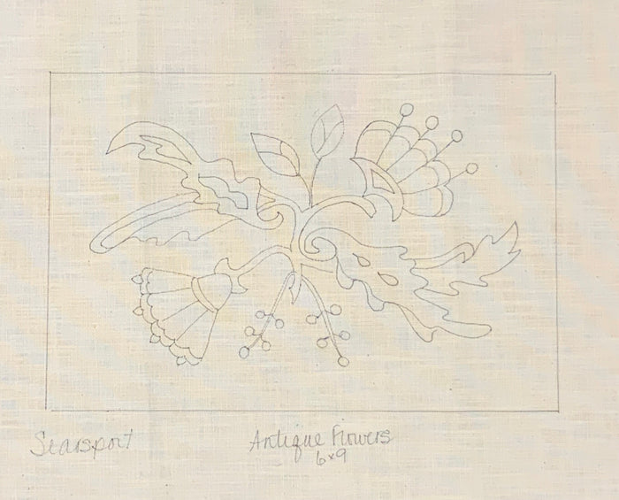 SRH Punch Needle Pattern Antique Flowers 6x9