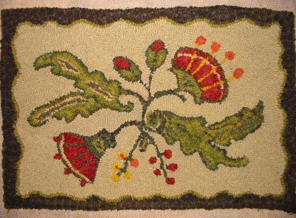 SRH Punch Needle Pattern Antique Flowers 6x9