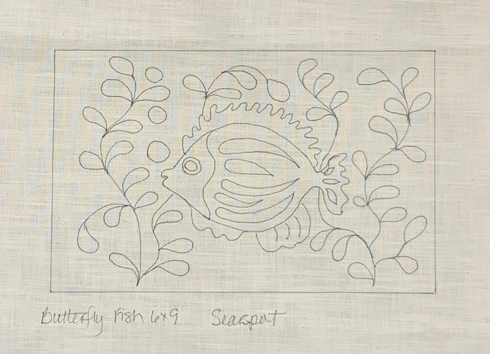 SRH Punch Needle Pattern Butterfly Fish 6x9