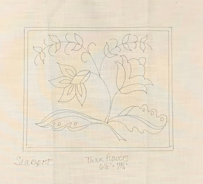 SRH Punch Needle Pattern Twin Flowers 6.5x7.75