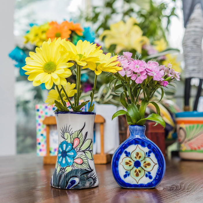 Stoneware Hummingbird Vase