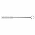 Slim white bristle hummingbird feeder port brush with wire handle and looped grip for cleaning feeding ports and narrow openings