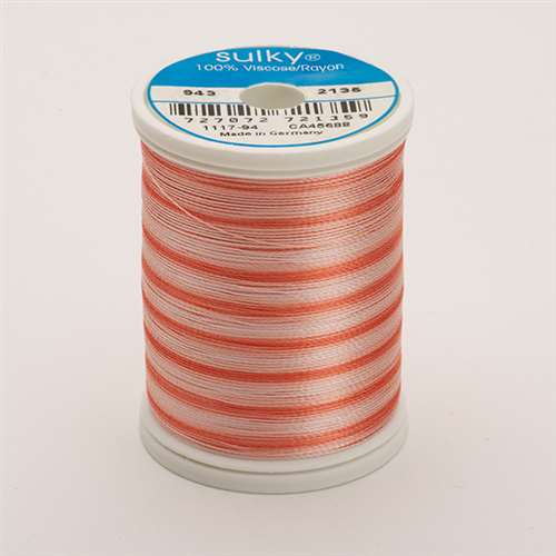 Sulky 40 wt 850 Yard Rayon Thread - 943-2135 - Peaches Var