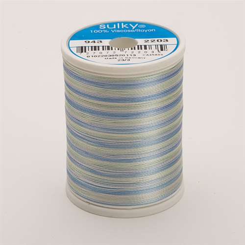 Sulky 40 wt 850 Yard Rayon Thread - 943-2203 - Baby Pink/Mint/Blue