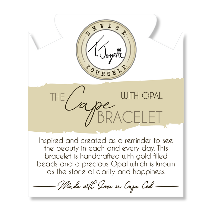 The Cape Bracelet - Gold Filled with Coral Opal Ball