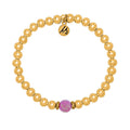 The Cape Bracelet - Gold Filled with Pink Opal Ball