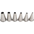 Thermohauser 3000131837 - XXL Hole Piping Tips - Stainless Steel - 6 Piece Set