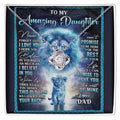 To My Amazing Daughter-This Old Lion-Love Dad-Love Knot Necklace