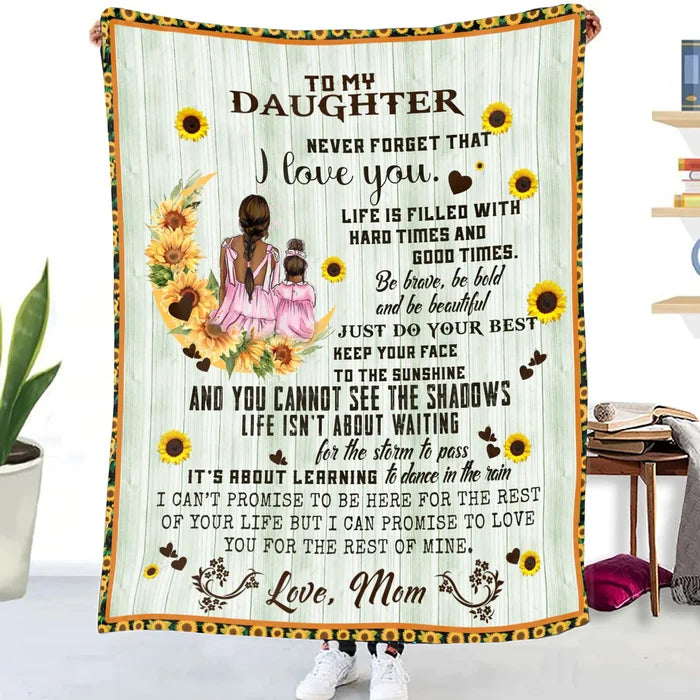 To My Daughter-Life Is Filled With-Premium Mink Sherpa Blanket 50x60 SALE price$49.95 USD
