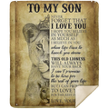 To My Son Yourself King-DAD -Premium Mink Sherpa Blanket 50x60 SALE price $49.95 USD