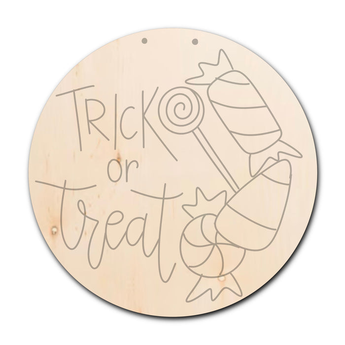 Trick or Treat Candy Sign/Door Hanger (DIY)