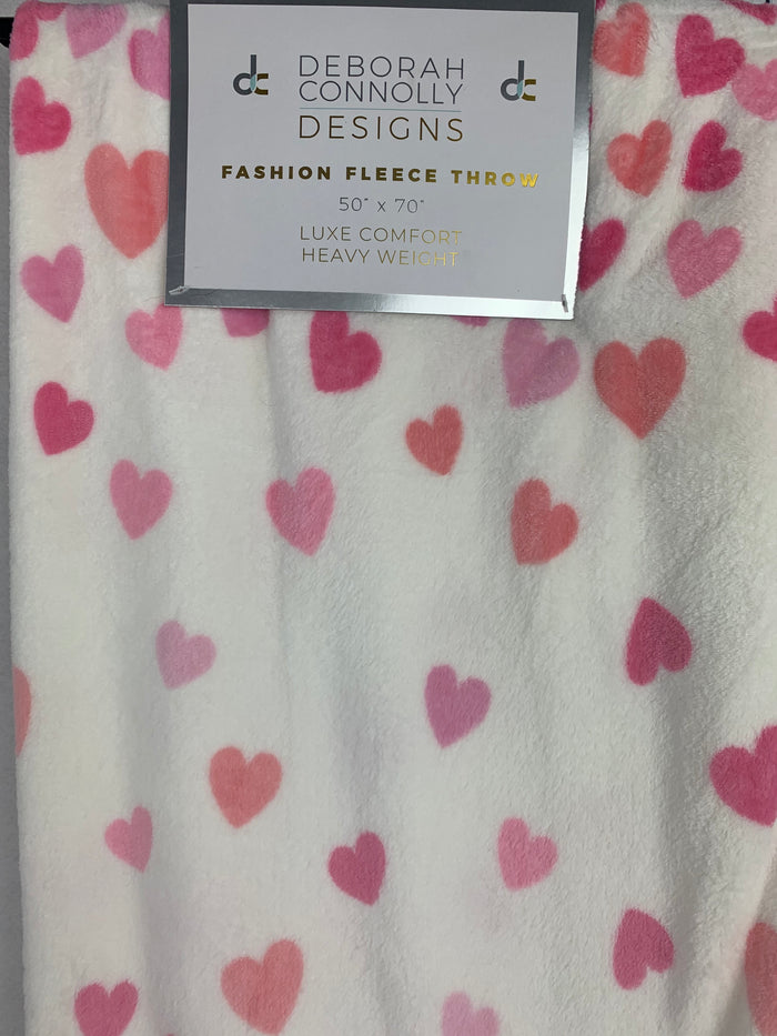 Valentine Cascading Hearts Blanket Throw