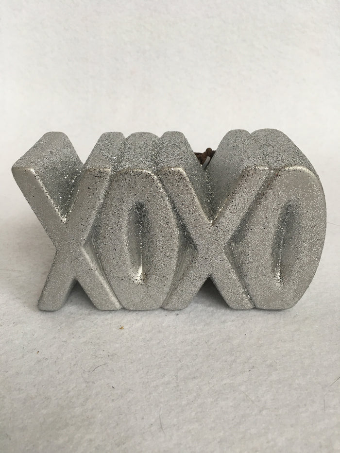 Valentine Glittered XOXO Block Sitter and High Fragrance Sachet