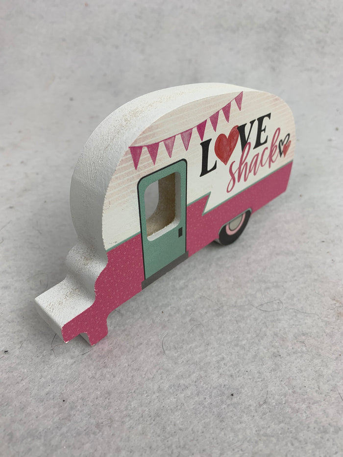 Valentine Love Shack Mobile Home Block Sitter