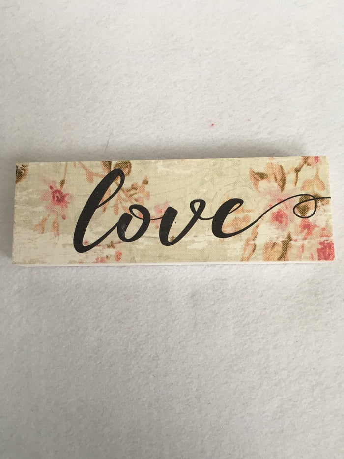 Valentine Love With Roses Block Sitter