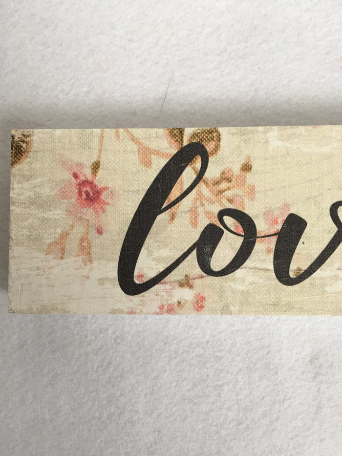 Valentine Love With Roses Block Sitter