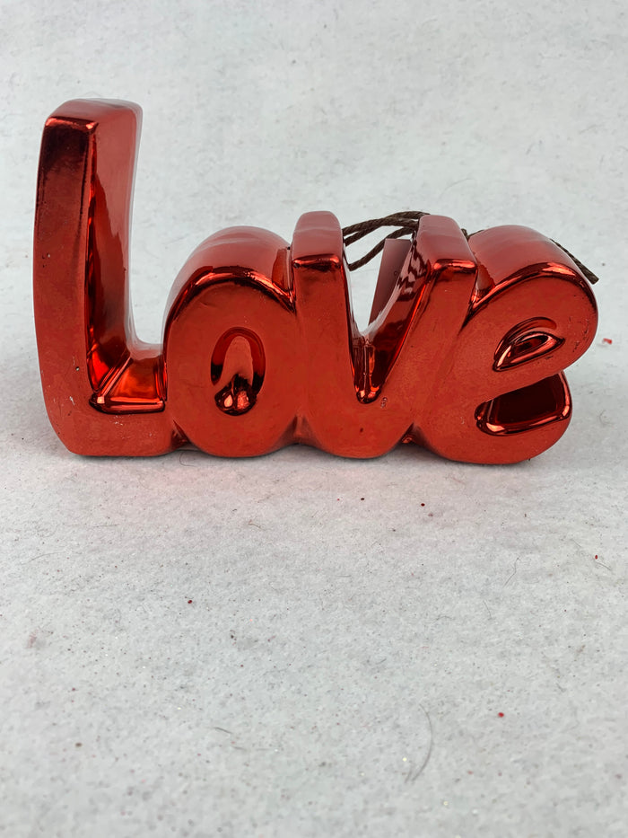 Valentine Pink or Red Iridescent Scented Ceramic Love Display