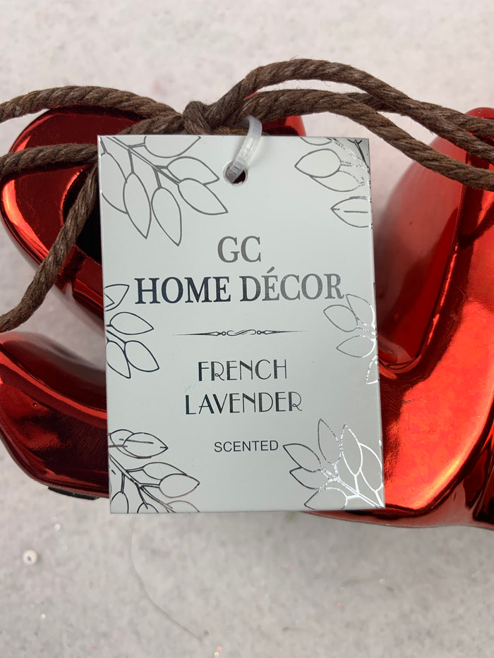Valentine Pink or Red Iridescent Scented Ceramic Love Display