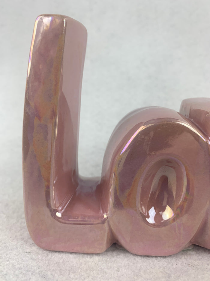 Valentine Pink or Red Iridescent Scented Ceramic Love Display