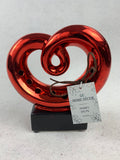 Valentine Shiny Red or Silver Scented Scroll Heart Display