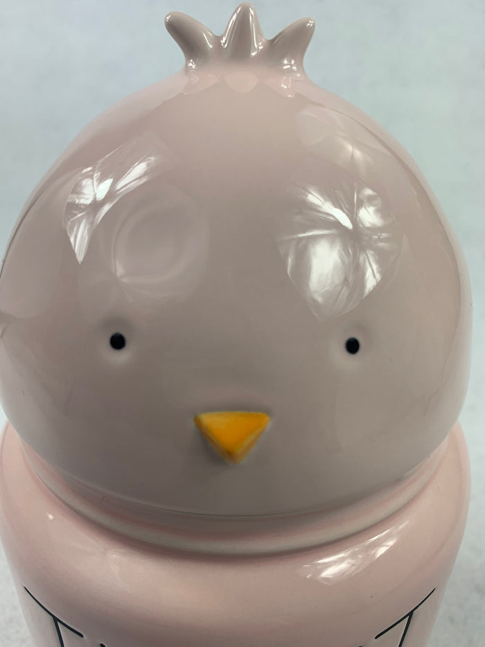Valentine Tweet Heart Chick Ceramic Cookie Jar by Rae Dunn