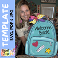 Welcome Back Bookbag Template
