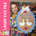 Welcome Friends Geese SVG file (please read file description carefully)