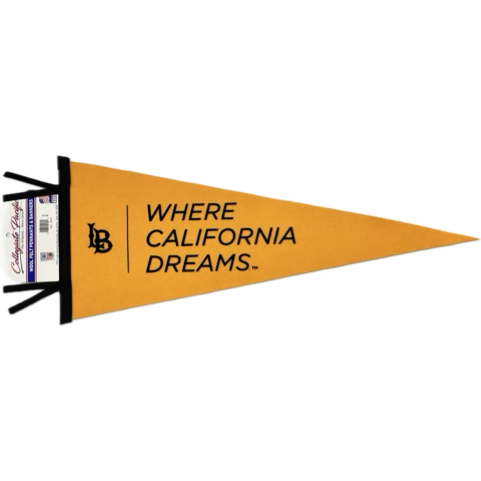 Where California Dreams Pennant - Gold, Collegiate Pacific
