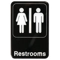 Winco SGN-603 - 6" x 9" - Information Sign with Symbol - "Restrooms"