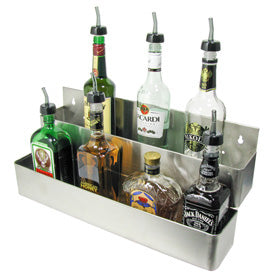 Winco SPR-32D - 32" Bar Speed Rail - Double Tier - Stainless Steel
