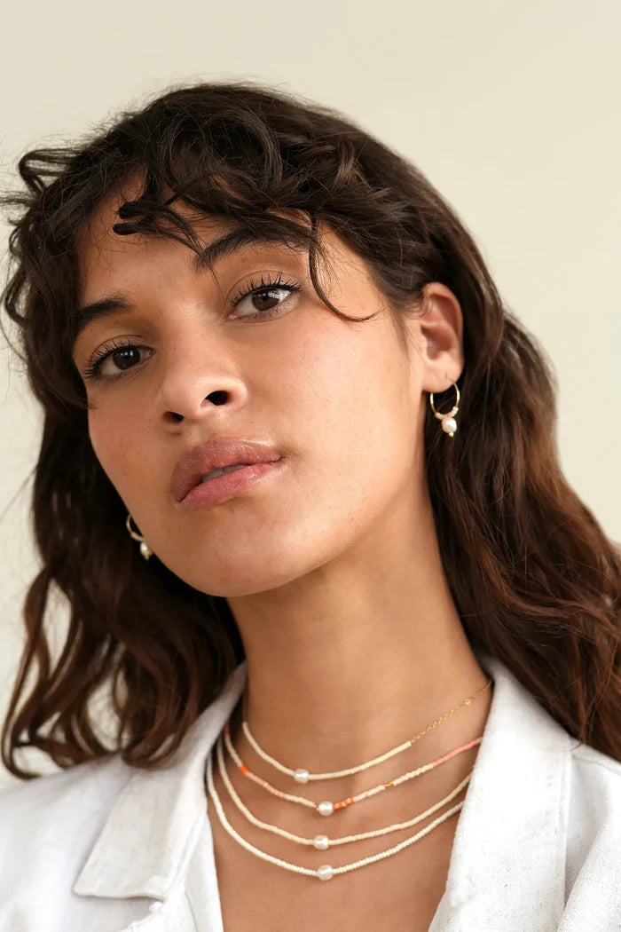 Zebra Pearl Necklace
